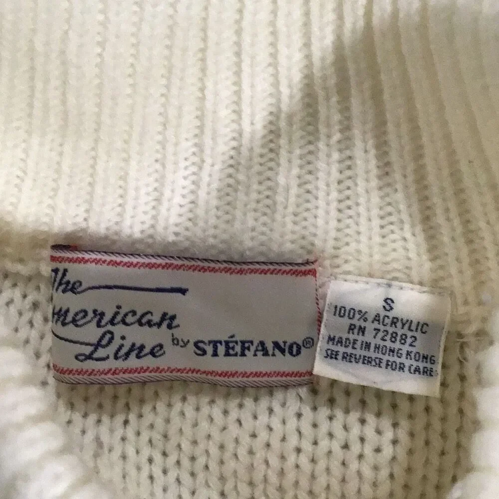 Sweater, The American Line by Stefano Womens Sweater, size small, white pullover - Picture 4 of 5